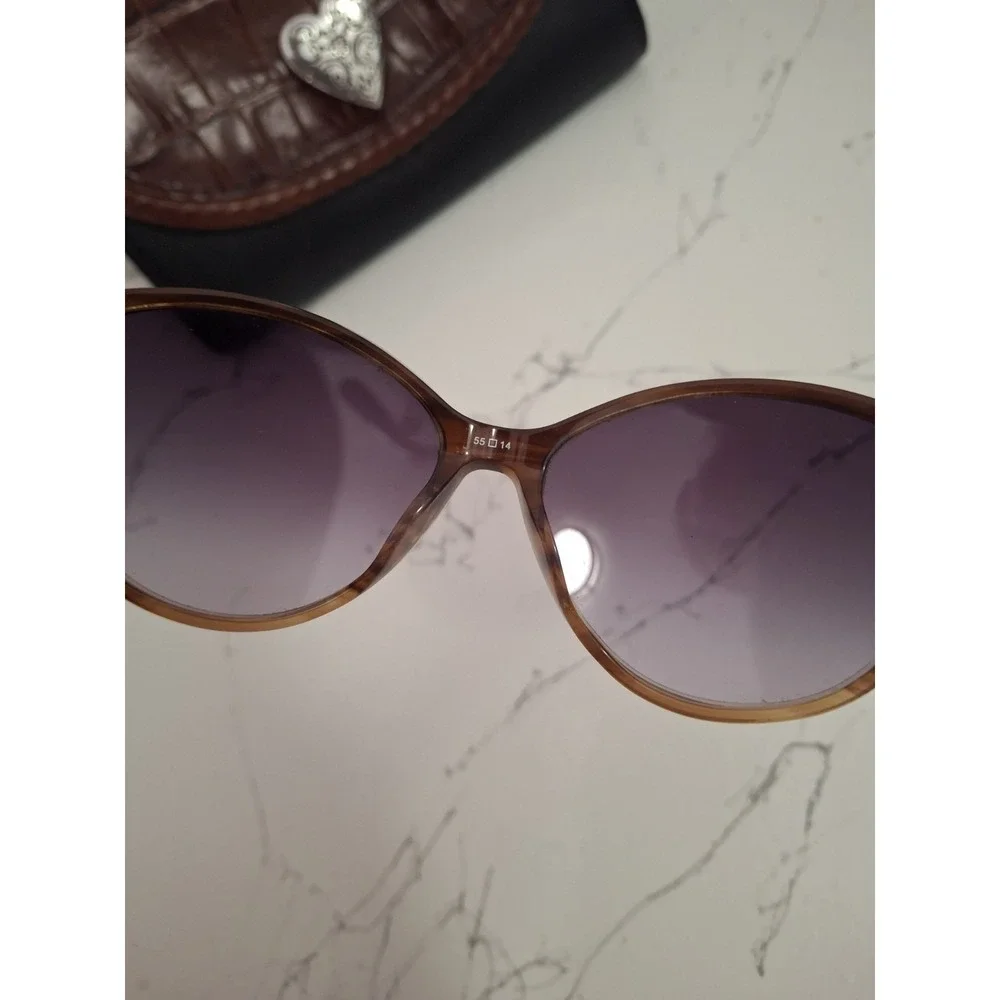 Vintage Brighton Women's Sunglasses Tortoise Shell With Rhinestones & Case